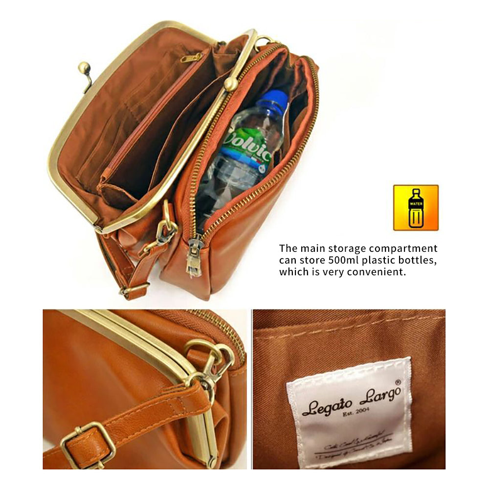 Chic Parisian Multifunctional Leather Crossbody Bag