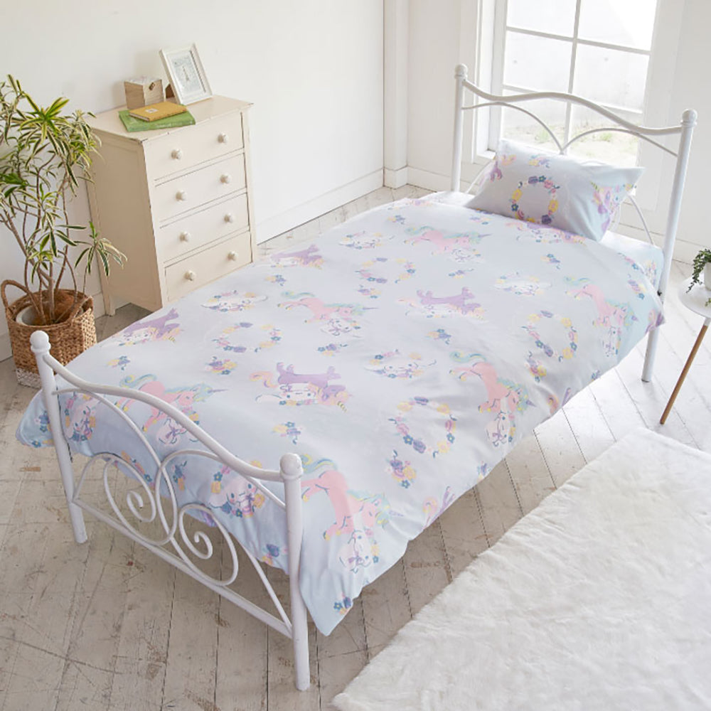 Sanrio Sanrio ruffled duvet cover 3-piece set Kuromi My Melody Cinnamoroll bed cover bed cover warm and cute room decoration bedroom