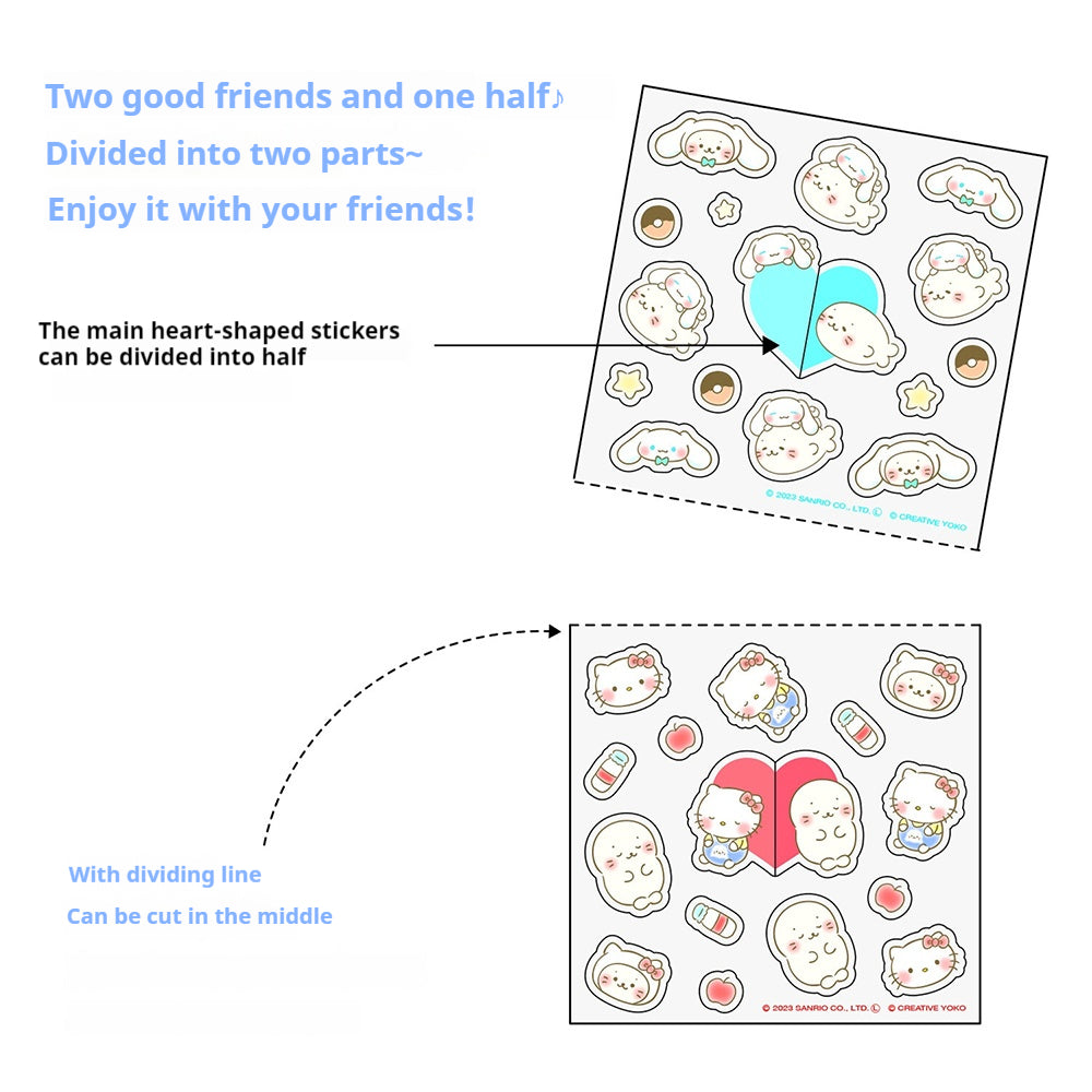 Sanrio 2024 Limited Sticker Set Dararin Life Decorative Stickers Cute New Life Series Kuromi, etc.