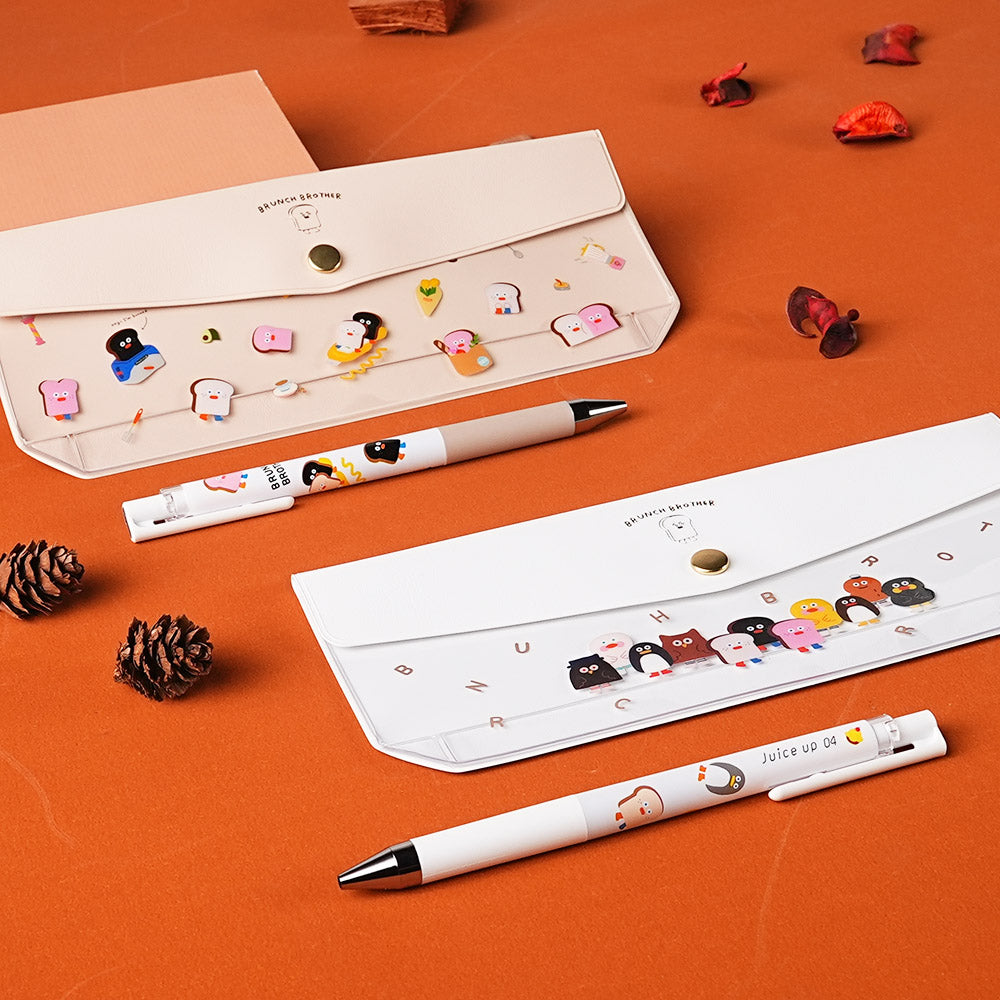 PILOT Juice Brunch Brother Brunch Brother Joint Series 0.4 Black Ink Super Juice Pen Pen Case Set Japanese Stationery Korean Character Gift
