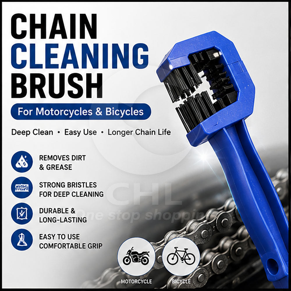 Chain cleaning brush for motorcycles and bicycles Motorcycle and bicycle cleaning chain brush Accessories Cleaning Square head
