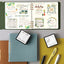 MIDORI Square Checkered Stamp Album Yellow Green Brown Seal Collection Seal Book Notebook Stamp Album