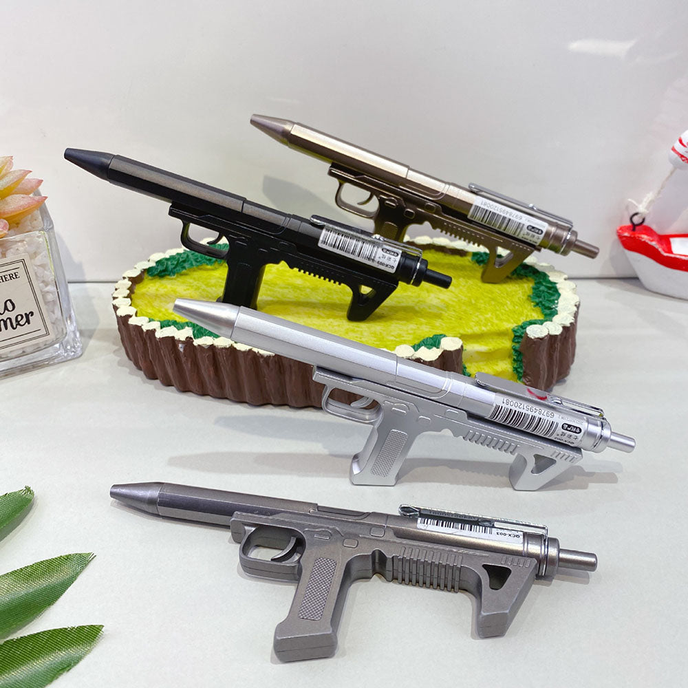 Gun-Shaped Mechanical Pencil – 0.5mm Erasable Gel Pen, PUBG-Inspired Stationery, Refillable
