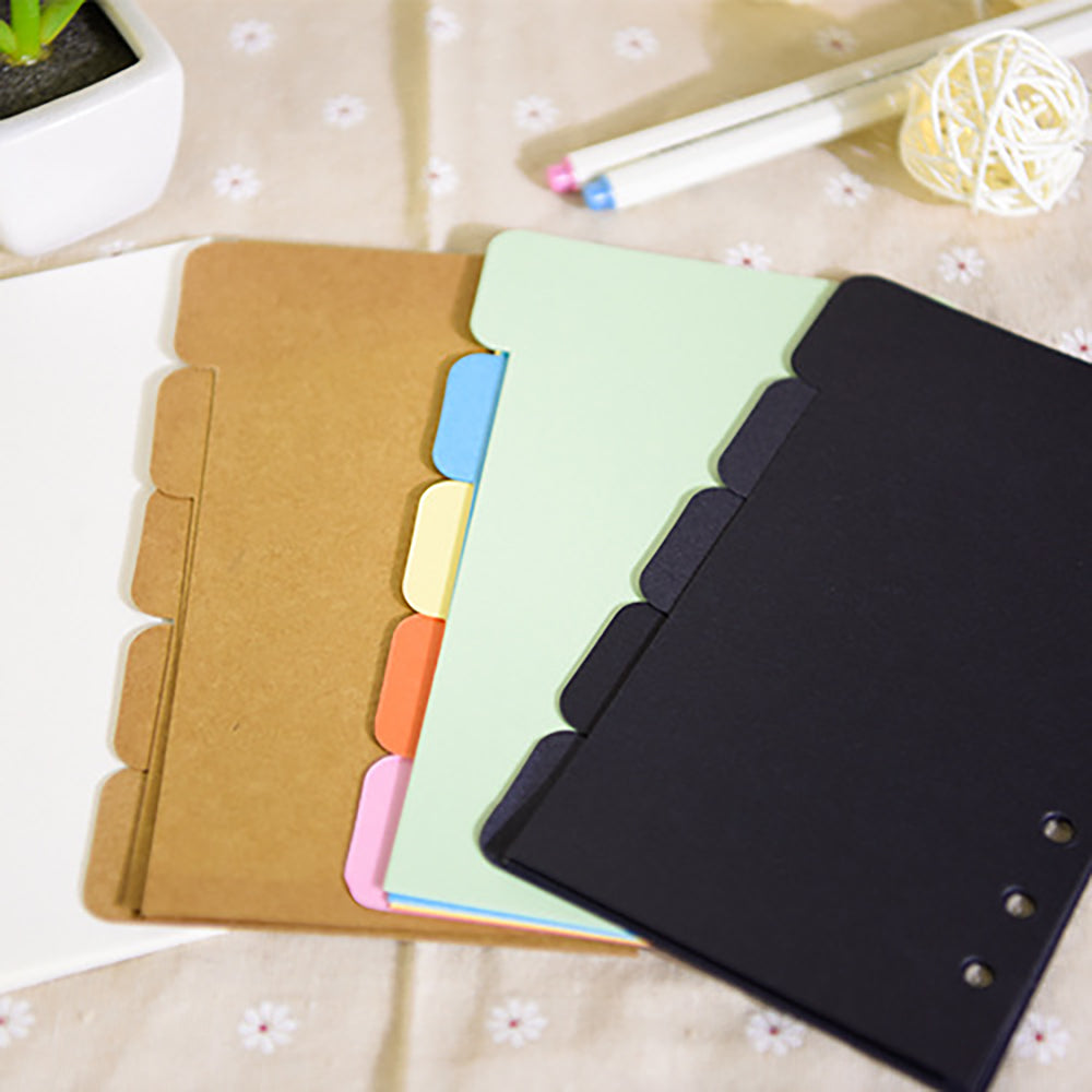 A5 loose-leaf 6-hole index paper color cowhide student supplies office supplies notebook inner pages student notes