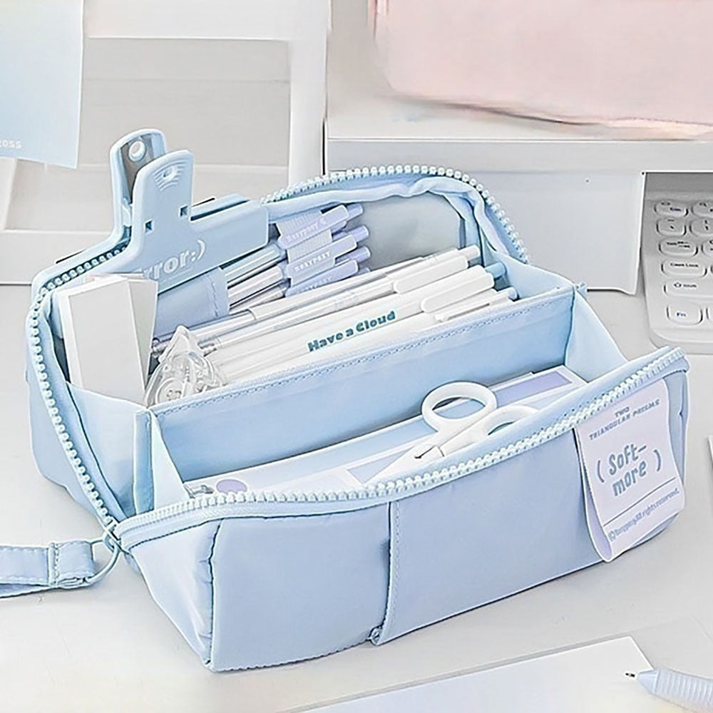 PRISM Prism Series Pen Case Large Capacity Pencil Case Textured Stationery Student Stationery Office Stationery