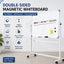 Reversible Magnetic Whiteboard: Mobile & Adjustable 60x90cm