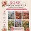 Rose blossoms handbook material stickers embossed gold foil waterproof decorative stickers material package