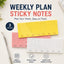 Hightide Penco Weekly Calendário Notas pegajosas do escritório de aprendizado amarelo Sta-cn170-ye
