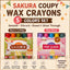 SAKURA Coupy Marking Crayons – 5 Color Set