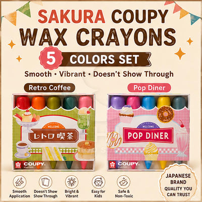 SAKURA Coupy Marking Crayons – 5 Color Set