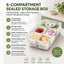 6-Compartment Airtight Food Storage Container