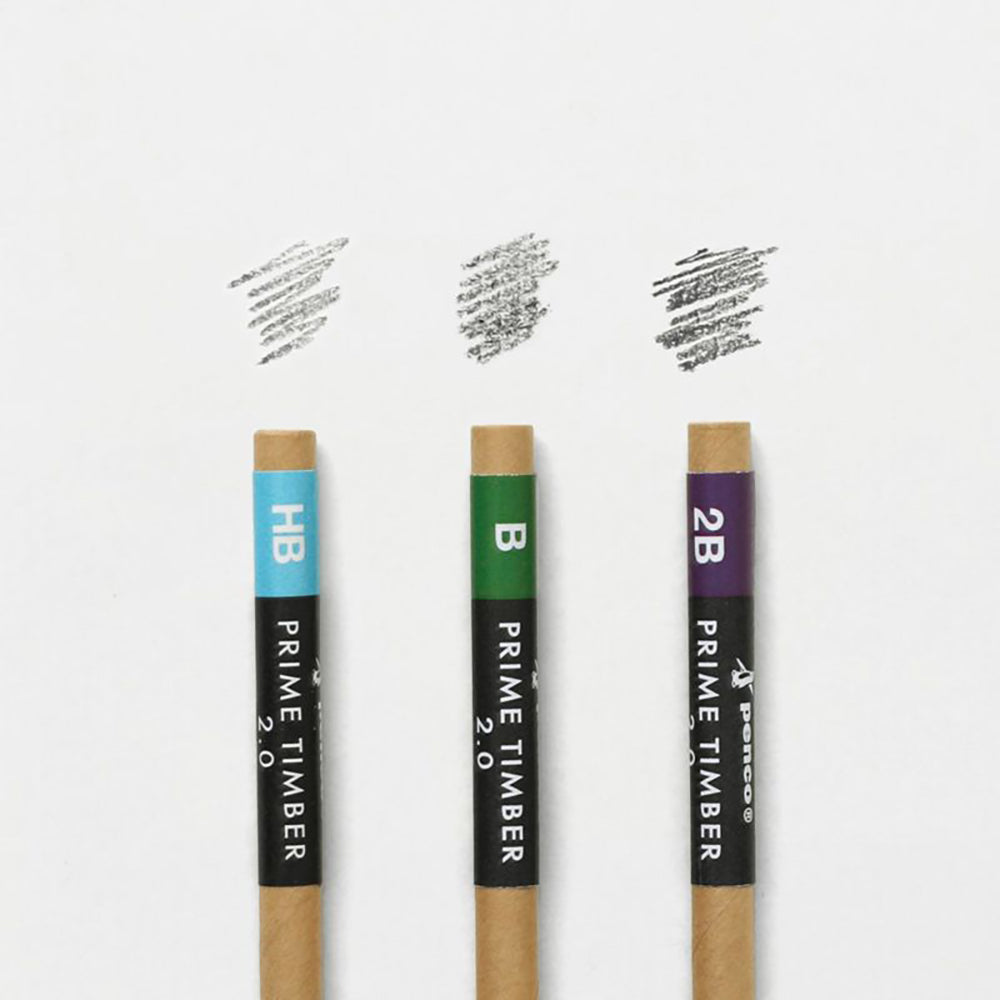 HIGHTIDE Penco Prime Timber Pencil Refill Set - Durable, Eco-friendly 2mm B Lead
