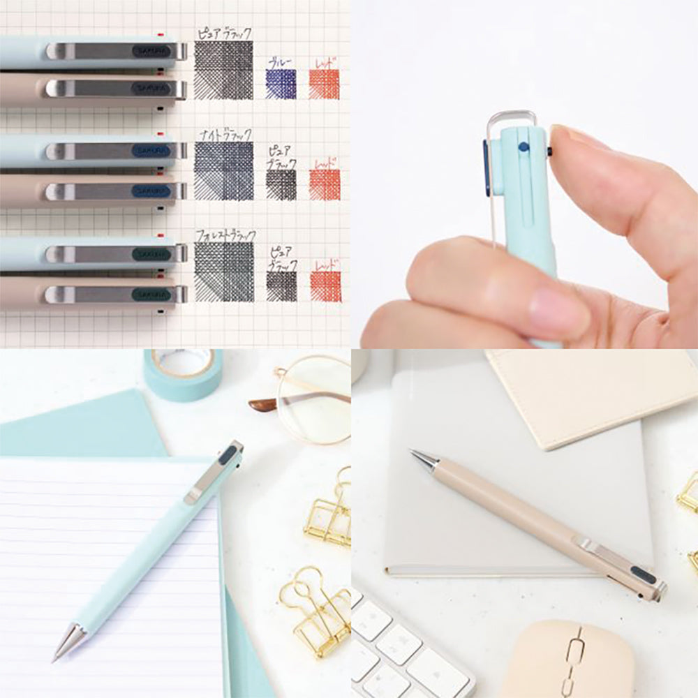 Sakura GBR20 Ballsign ID 0.4mm 0.5mm Gel Pen Ballpoint Pen Vintage Dark Ink Red Dot Design - CHL-STORE 