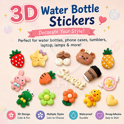 Trendy 3D Cartoon Waterproof Stickers for Gadgets & More