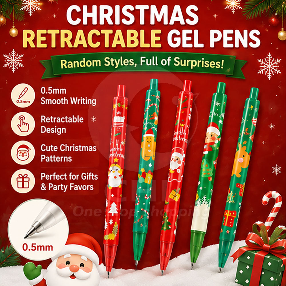 Christmas gel pen 0.5mm random style Merry Christmas Christmas atmosphere Merry Christmas Merry Christmas Push type Push type Party