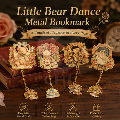 Mr. Paper Metal Bookmarks | Bear Dance Series | Cute Enamel Bookmarks for Journals & Gifts