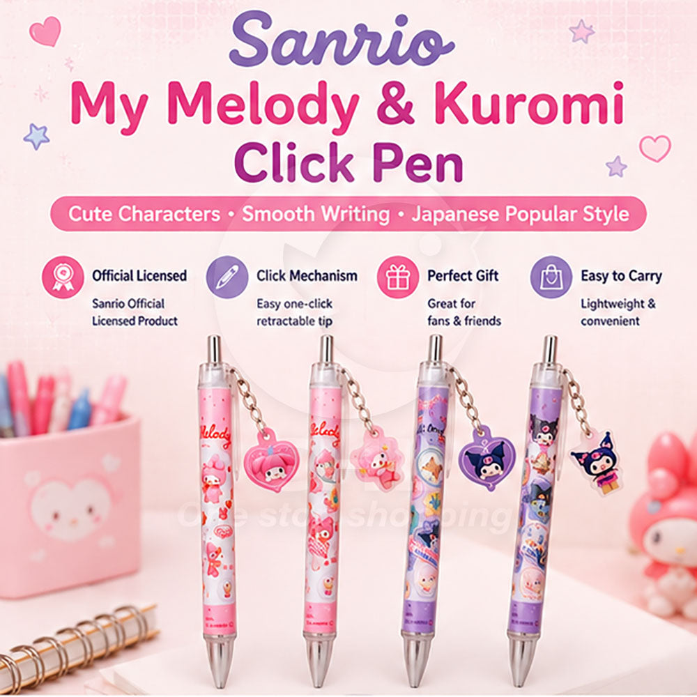 Sanrio My Melody & Kuromi Retractable Ballpoint Pen