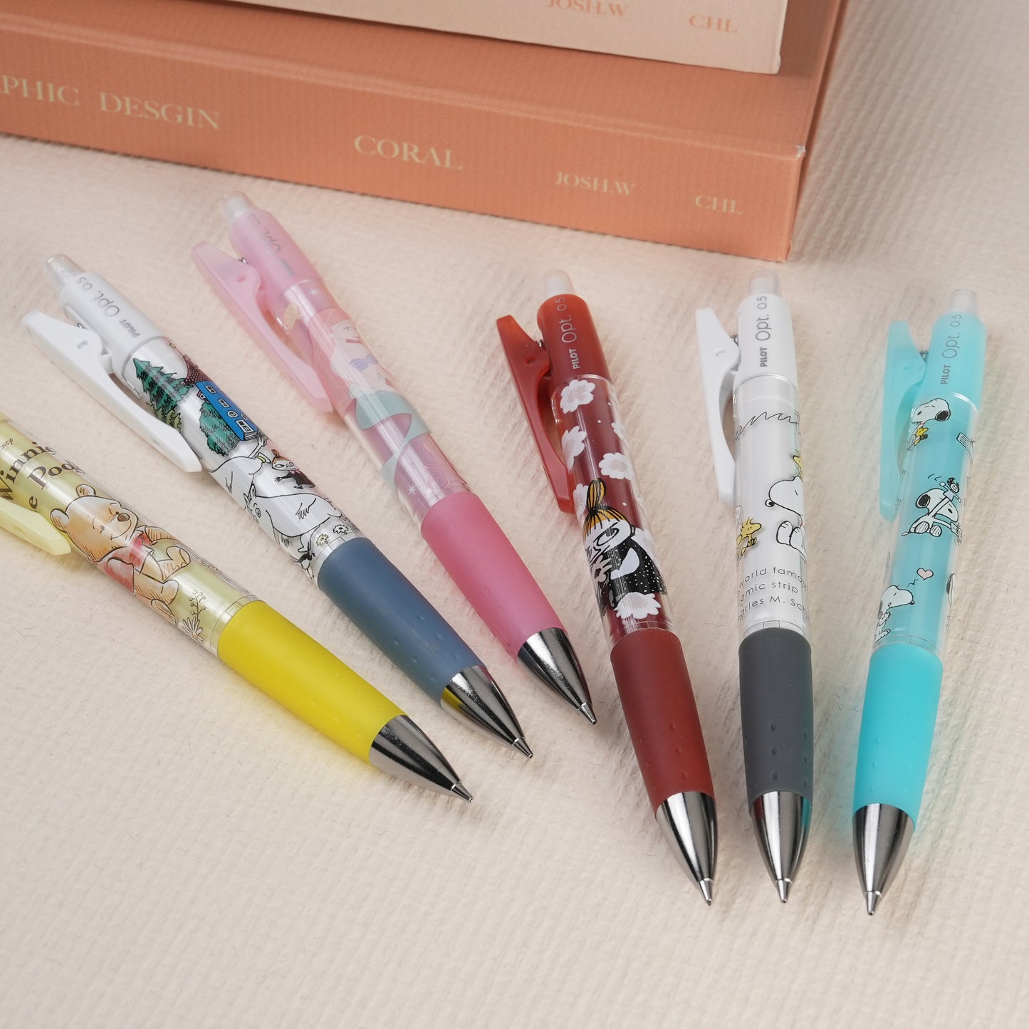 Pilot Opt Mechanical Pencil 0.5mm Disney Snoopy Moomins Student Stationery Office Stationery Children's Stationery