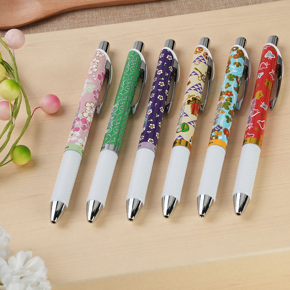 PENTEL Energel Yuzen 2: Vibrant Eco-Friendly Gel Pen with Japanese Art Design
