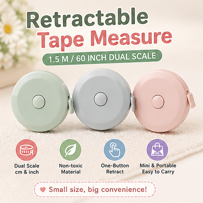 Dual-Sided Retractable Tape Measure