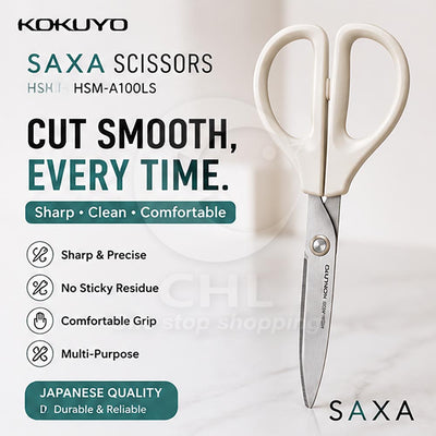 KOKUYO SAXA Scissors HSM-A100LS – Greige