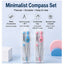 Minimalist Compass Set – Blue / Pink | Durable, Easy to Use, Perfect for Students & Designers