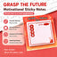 Motivational text note, grasp the future , future is promising, sticky note, notepad, note paper, manual record, office, school, memo