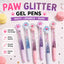 Glitter Cat Paw Light-Up Gel Pen (0.5 mm, Refillable)