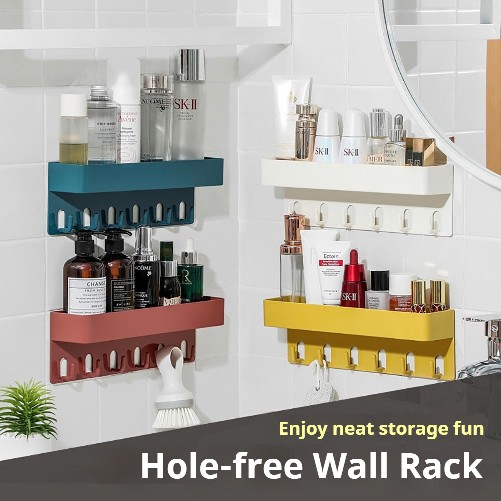 No-Punch Traceless Storage Rack: Stylish Bathroom Organization