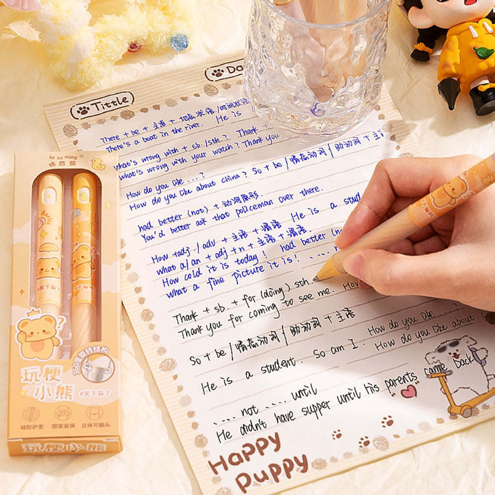 0.5 mm Quick-Dry Erasable Gel Pen Set (2-Pack)