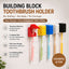 Non-Mark Adhesive Building Block Toothbrush Holder