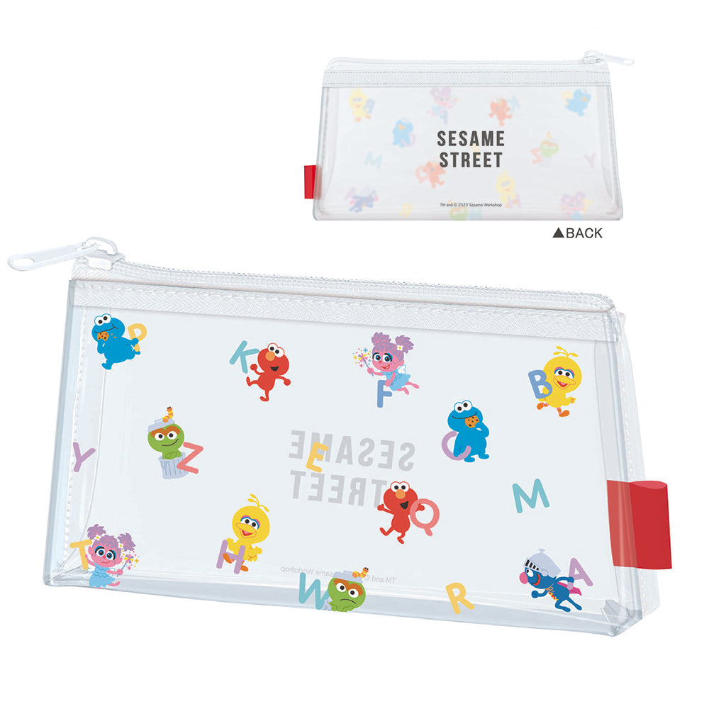 Kamio Sesame Street pencil case, transparent universal storage bag, cosmetic bag, Elmo daily necessities, student essentials