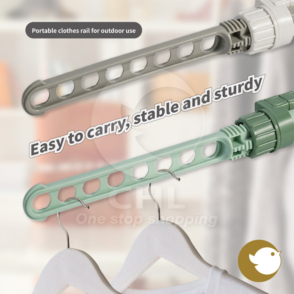 Portable Multifunctional Travel Clothes Drying Rack with 8 Hooks