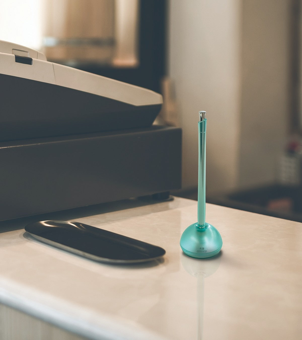 ZEBRA Floss Antibacterial Desk Ballpoint Pen with Base – Office, Hotel, Bank, Store Use