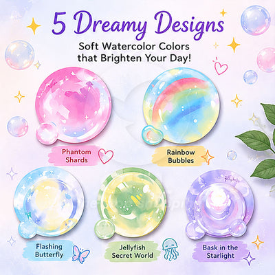 Fantasy Watercolor Sticky Notes – Girly Collage & Diary Essentials
