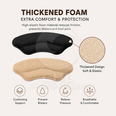 Blister-Free Comfort Heel Patches - Anti-Friction Adhesive