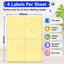 100 Large-Capacity Label Sheets - 4 Labels/Sheet, Printer-Friendly