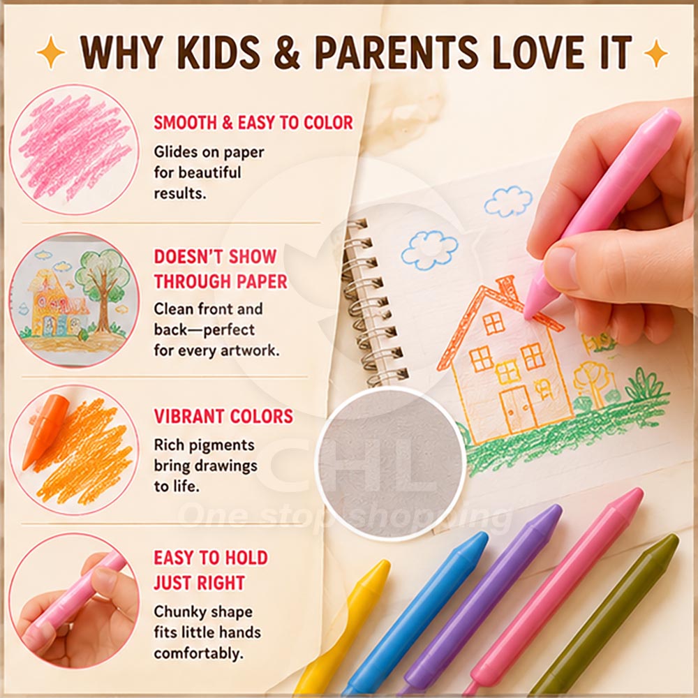 SAKURA Coupy Marking Crayons – 5 Color Set