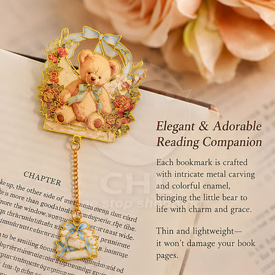 Mr. Paper Metal Bookmarks | Bear Dance Series | Cute Enamel Bookmarks for Journals & Gifts