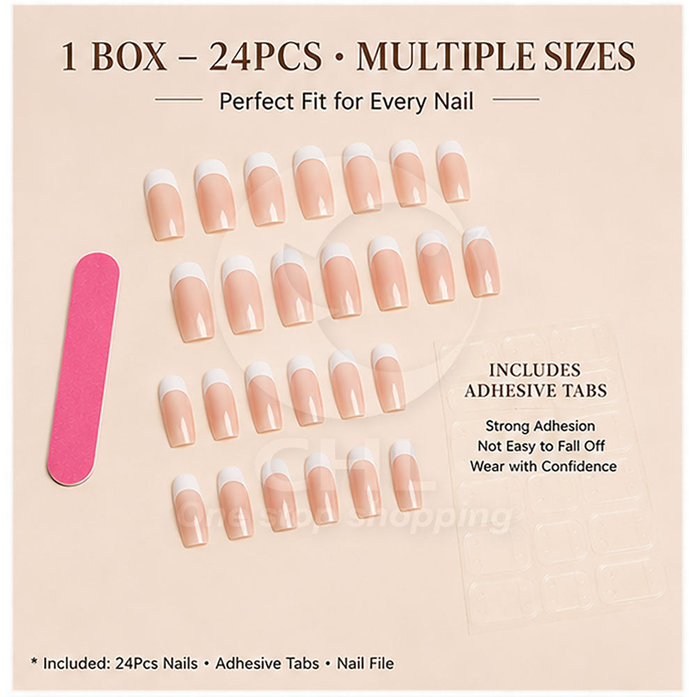 French European and American style removable nail art pieces 24 pieces/box nail stickers fingertips elegant free matching