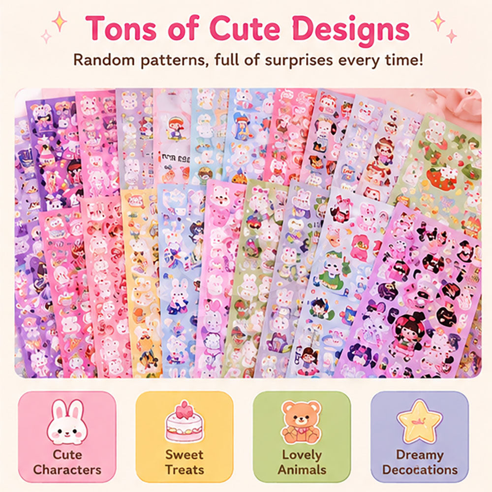 Cute girly notebook stickers DIY decorative stickers stationery materials creative diary styles random
