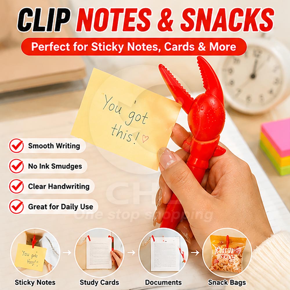 Crab Clip Gel Pen (0.5 mm, Click Type)