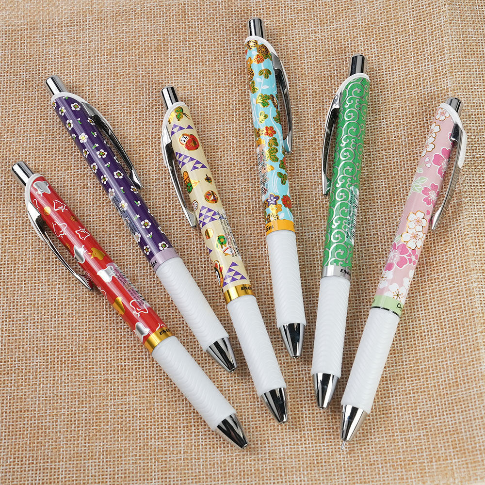 PENTEL Energel Yuzen 2: Vibrant Eco-Friendly Gel Pen with Japanese Art Design