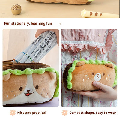Adorable Hamburger Animal Pencil Case