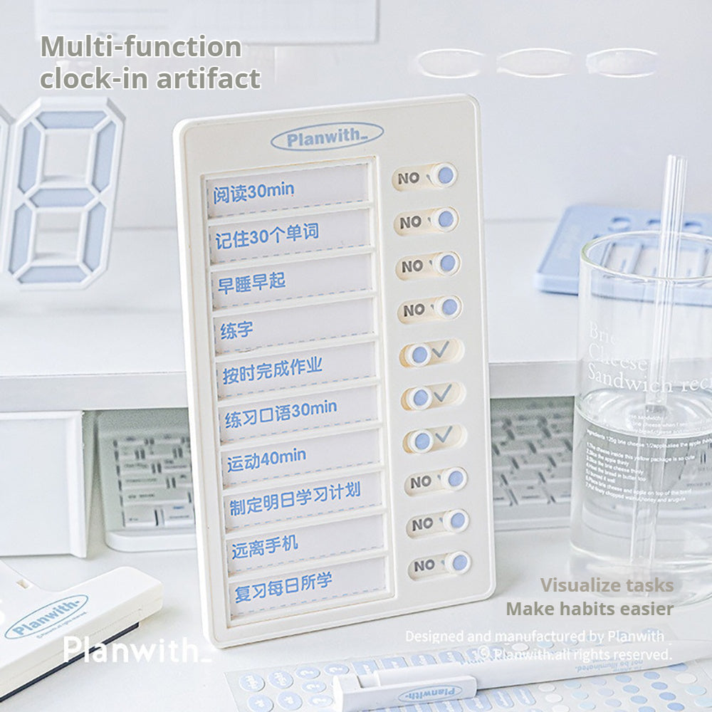 Rosy Posy Plan-plan clock-in device study plan table self-discipline artifact Plan With clock-in board plan table