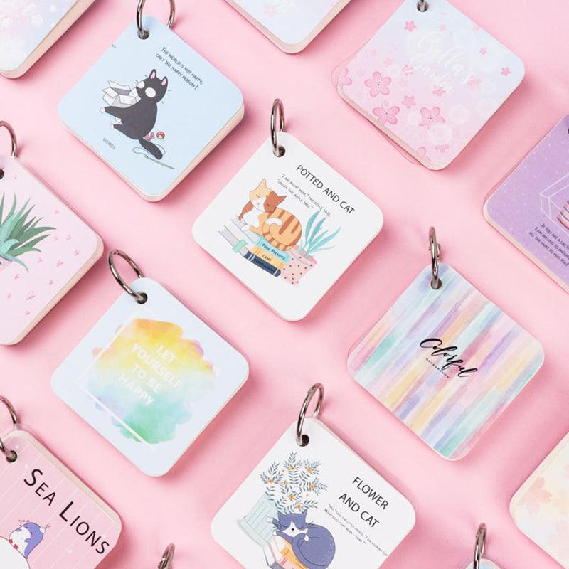 3 Ring Buckle Pocket Portable Small Book Various Animal Shapes Cute Stationery NP-H7TMW-001 - CHL-STORE 