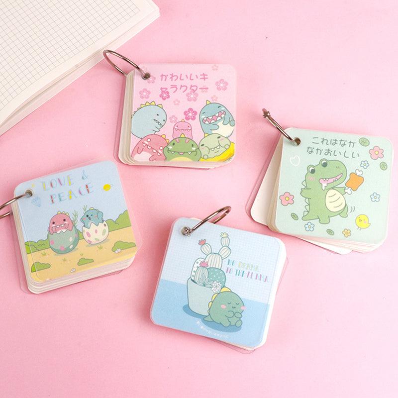 3 Ring Buckle Pocket Portable Small Book Various Animal Shapes Cute Stationery NP-H7TMW-001 - CHL-STORE 