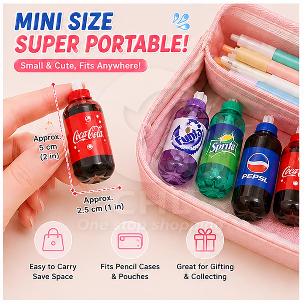 Mini Soda Bottle Correction Tape