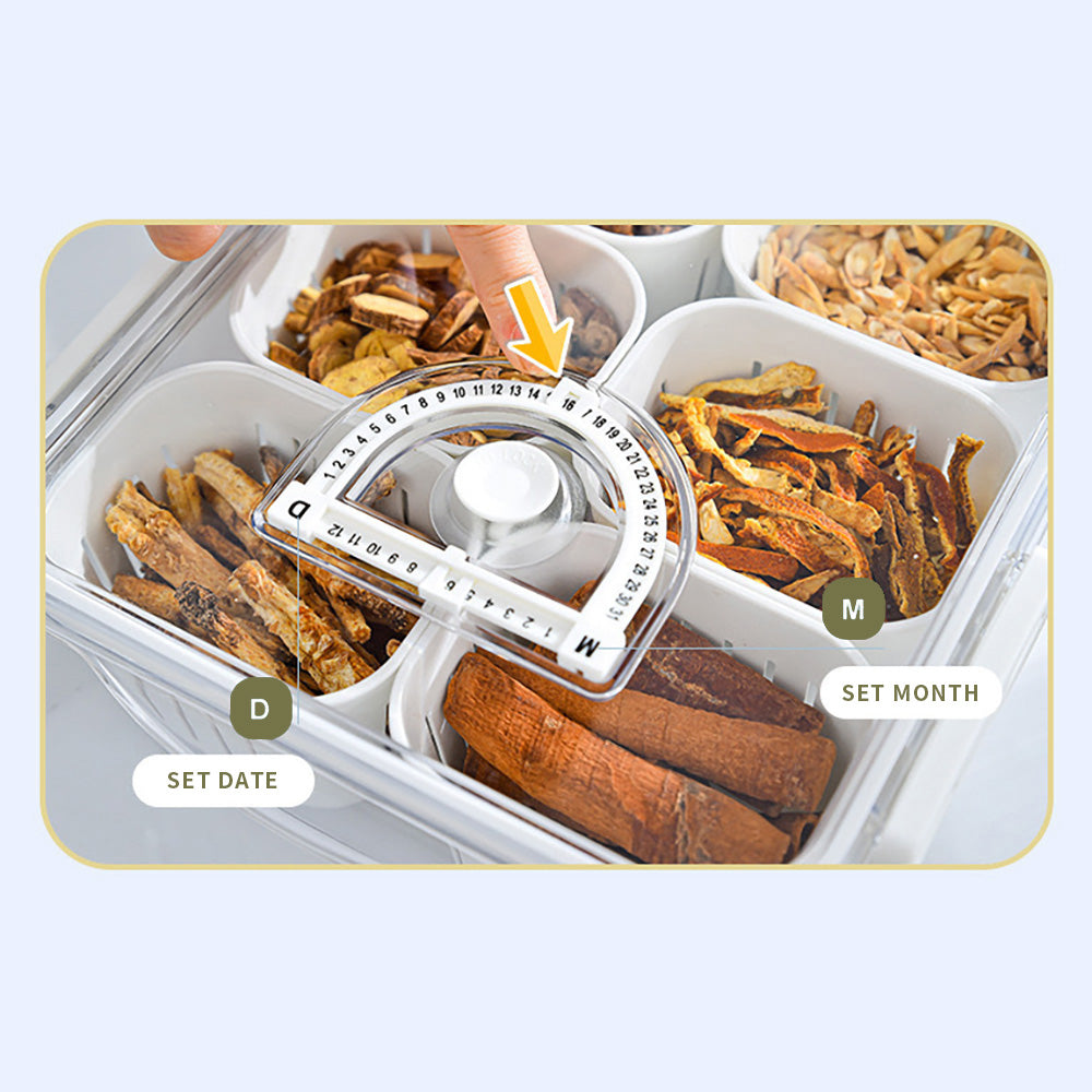 6-Compartment Airtight Food Storage Container