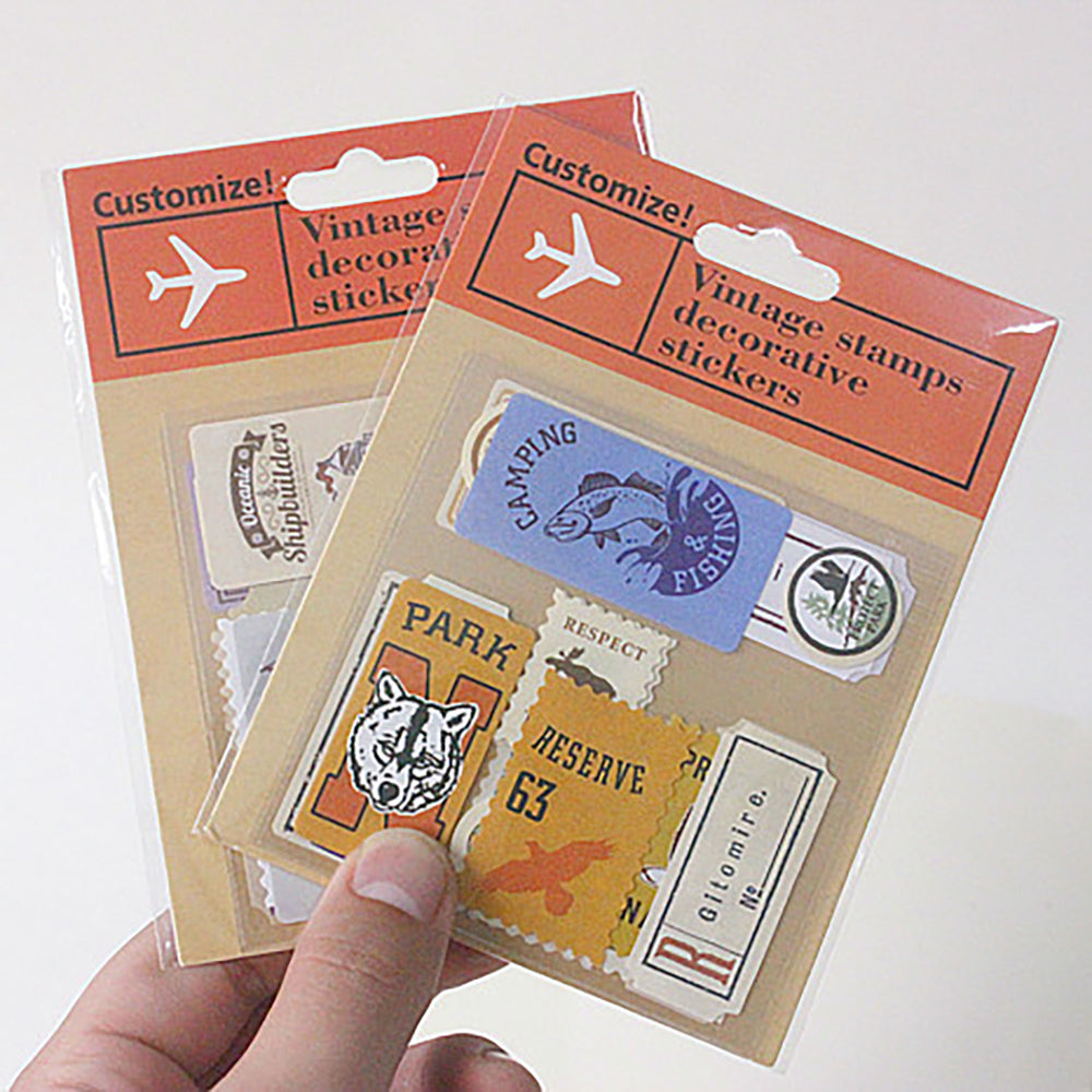 Vibrant Travel Notebook Sticker Set - Landmarks, Stamps & More